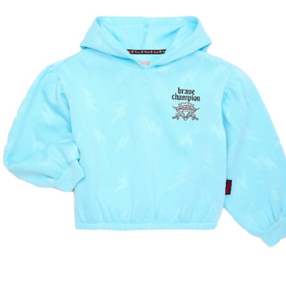 Disney Descendants The Rise of Red Girl’s Fleece Hoodie Baby Blue Size 10/12 NWT